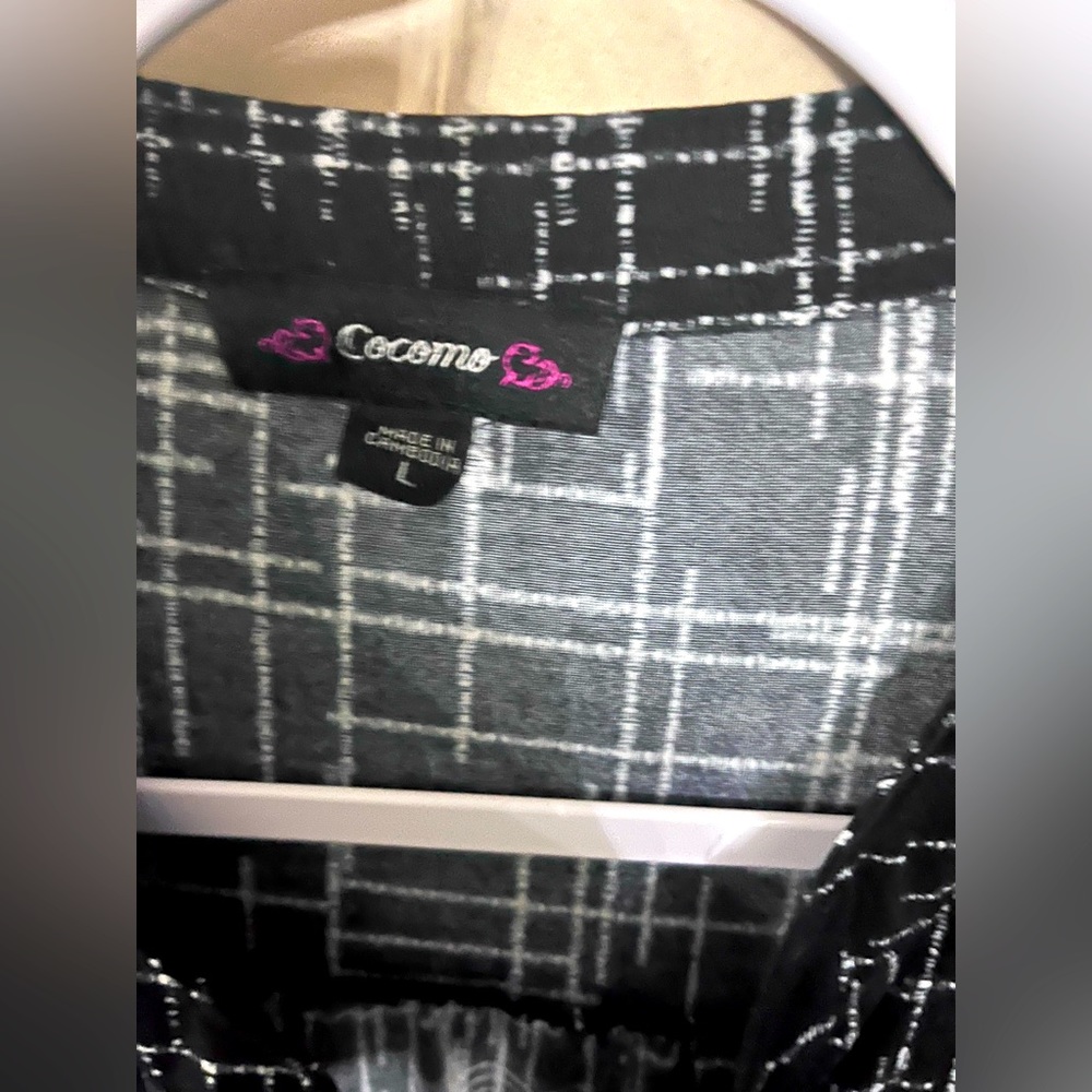 Black and white blouse